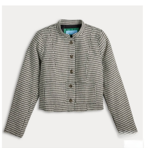 Draper James Jackets & Blazers - Women's Draper James Black and White Houndstooth Utility Jacket